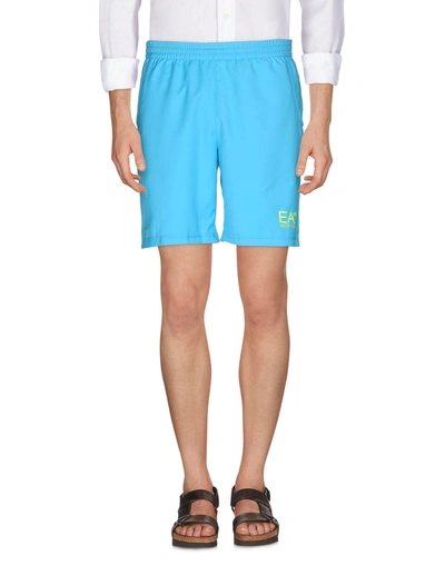 Shop Ea7 Shorts & Bermuda In Azure