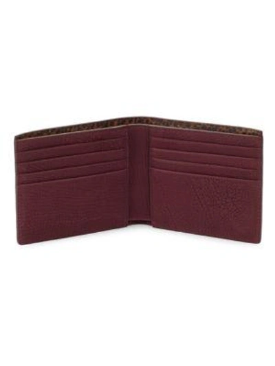 Shop Paul Smith Textured Leather Bifold Wallet In Burgundy