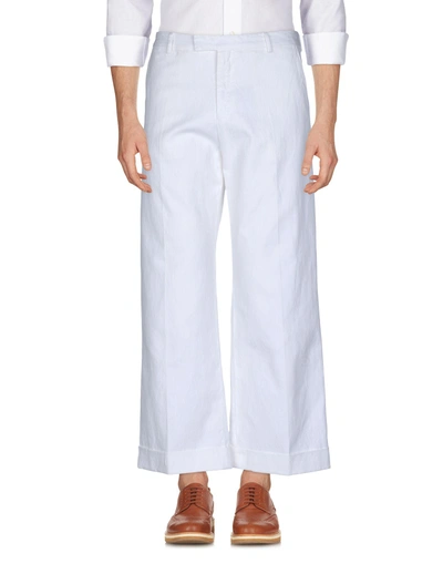 Shop Dries Van Noten Casual Pants In White