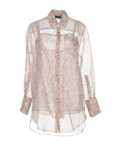 Shop Calvin Klein Collection Floral Shirts & Blouses In Light Pink