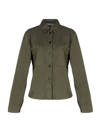 Shop Barena Venezia Solid Color Shirts & Blouses In Military Green