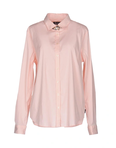 Shop Aquascutum Solid Color Shirts & Blouses In Pink