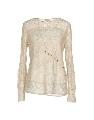 Shop Intropia Blouses In Beige