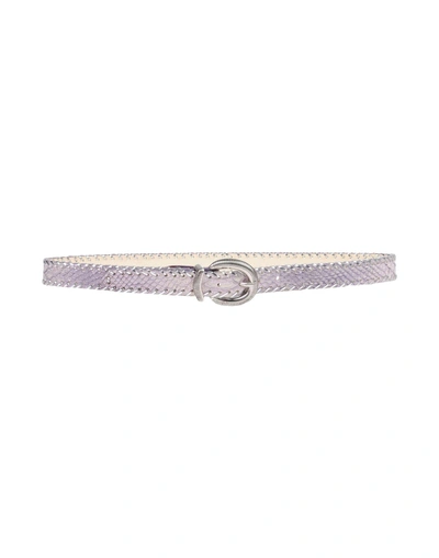 Shop Nanni Thin Belt In Light Purple