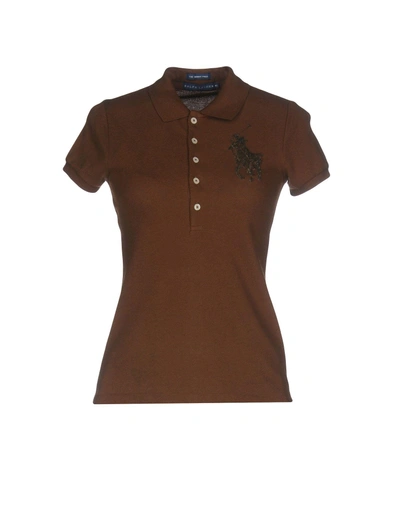 Shop Ralph Lauren Polo Shirts In Brown