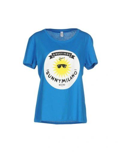 Shop Moschino Swim Moschino Woman T-shirt Azure Size Xl Cotton In Blue