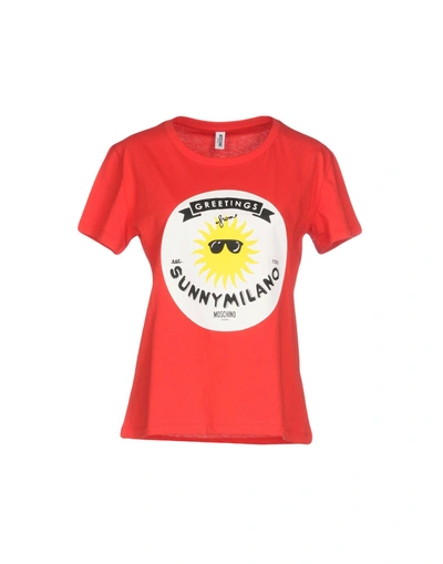 Shop Moschino Swim Moschino Woman T-shirt Red Size L Cotton
