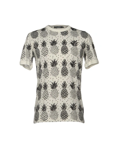 Shop Dolce & Gabbana T-shirts In Ivory
