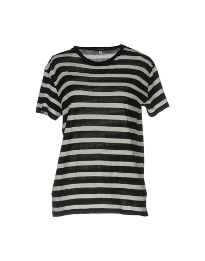 Shop R13 Woman T-shirt Black Size M Cotton, Cashmere