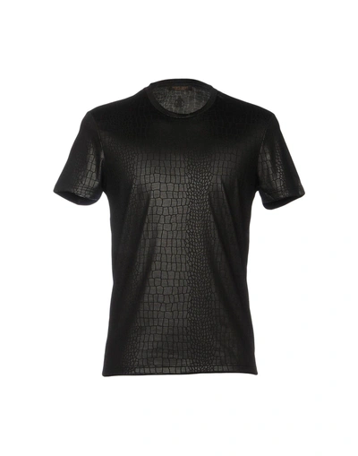 Shop Roberto Cavalli Beachwear T-shirts In Black