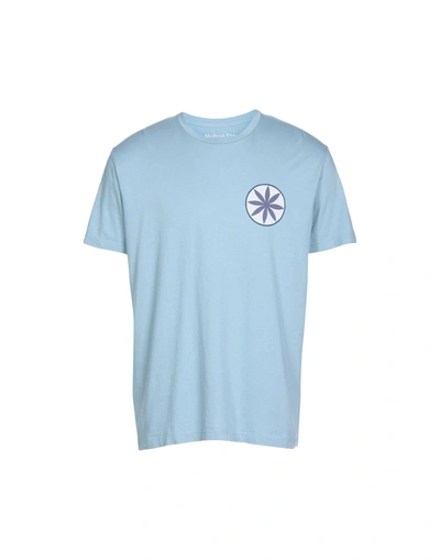 Shop Mollusk T-shirt In Sky Blue