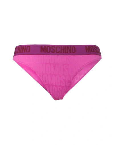 Shop Moschino Underwear Brief In Mauve