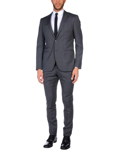 Shop Lubiam Suits In Lead