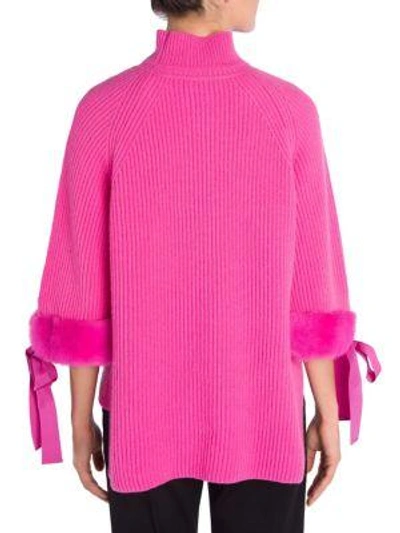Shop Fendi Cashmere Fur Sweater In Glamour