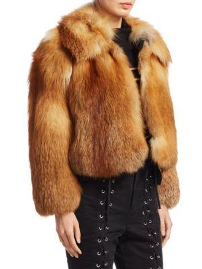 Shop A.l.c Lex Fur Coat In Brown