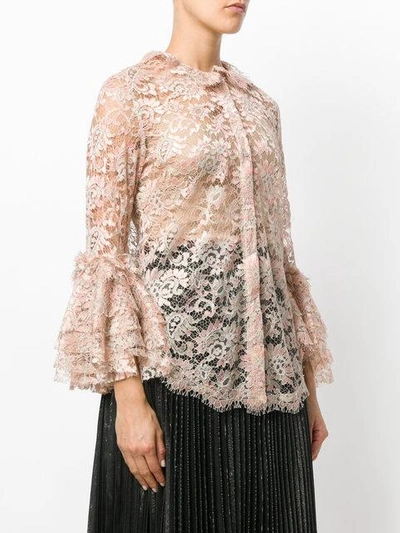 Shop Daizy Shely Flower Lace Top - Pink