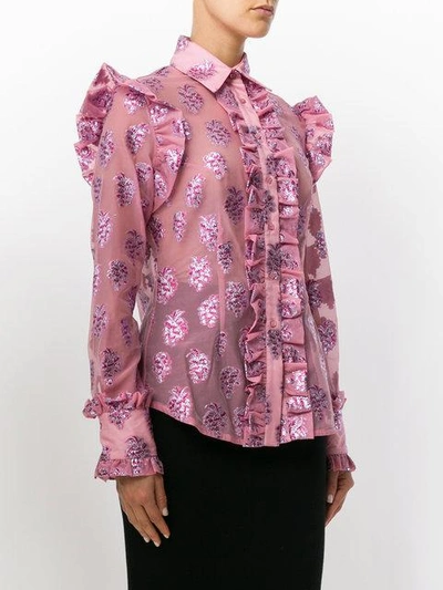 Shop Daizy Shely Lurex Shirt - Pink