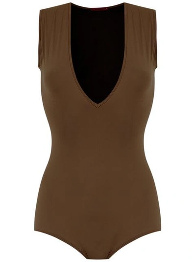 V-neck bodysuit