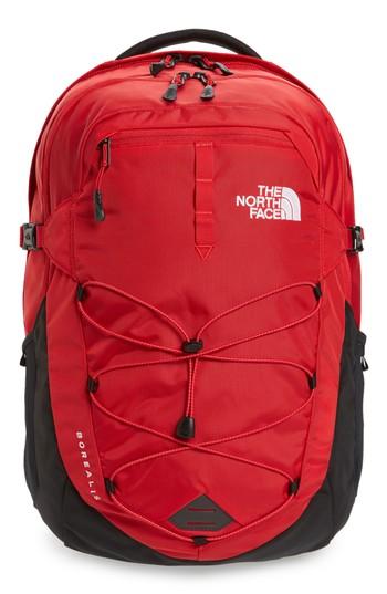 north face red backpack