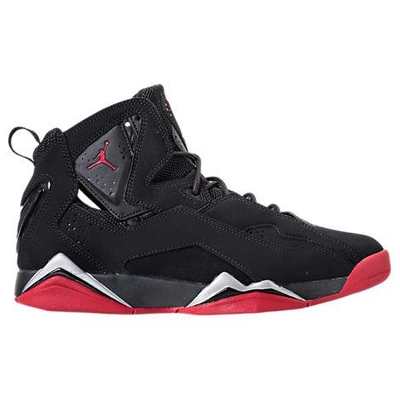 Shop Nike Men's Jordan True Flight Basketball Shoes, Black/red