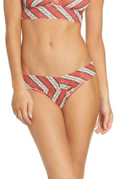 Shop Hanky Panky It's A Wrap Original Rise Thong In Red Multi