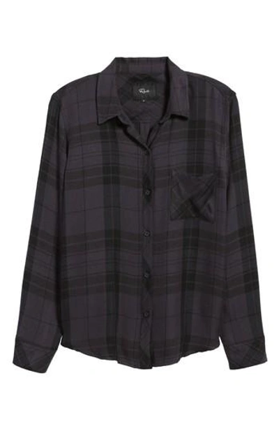 Shop Rails Hunter Plaid Shirt In Onyx/ Charcoal