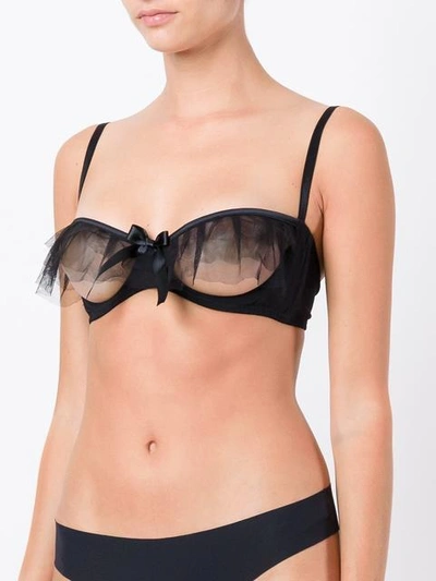 Shop Lascivious 'kitty' Cupless Bra In Black