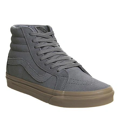 grey suede vans sk8 hi