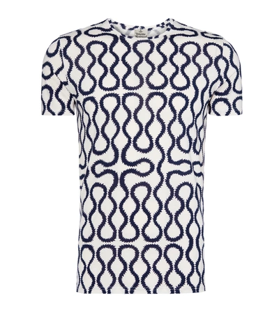 Shop Vivienne Westwood Squiggle T-shirt White/blue