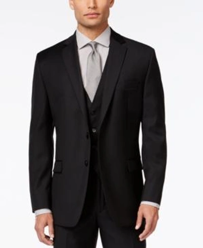 Shop Calvin Klein Black Solid Big And Tall Modern Fit Jacket