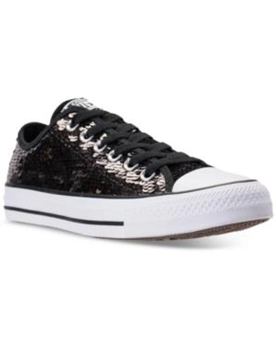 Black sequin converse shop sneakers
