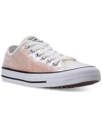 Converse Women's Chuck Taylor Ox Sequin Casual Sneakers From Finish Line In  White Sequins | ModeSens