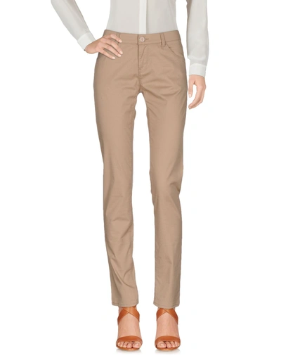 Shop Armani Jeans Woman Pants Light Brown Size 27 Cotton, Elastane In Beige