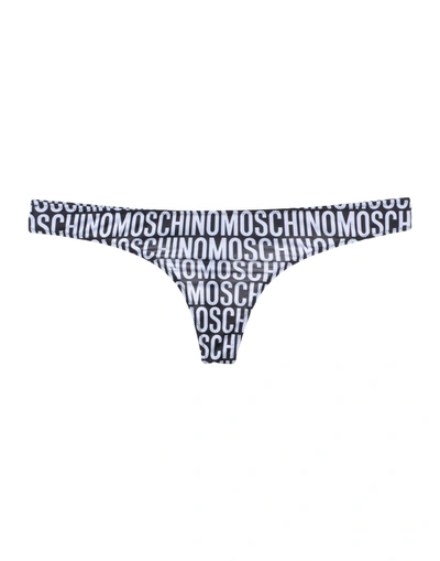 Shop Moschino Underwear G-string In Black
