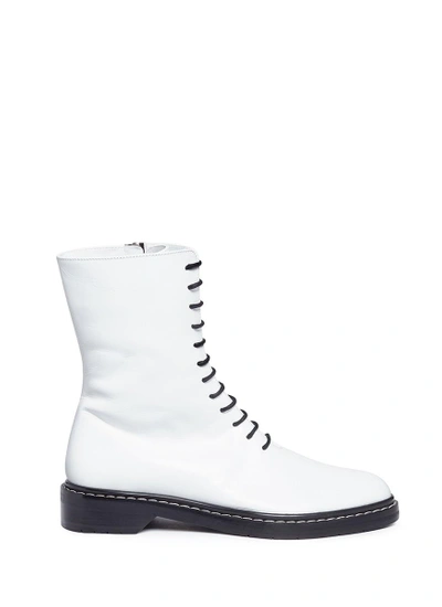 Shop The Row 'fara' Leather Combat Boots