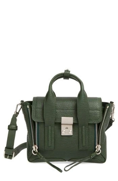 Shop 3.1 Phillip Lim / フィリップ リム 'mini Pashli' Leather Satchel - Green In Jade/ Nickel