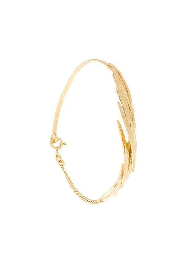 Shop Wouters & Hendrix Bamboo Leaf Bracelet In Metallic