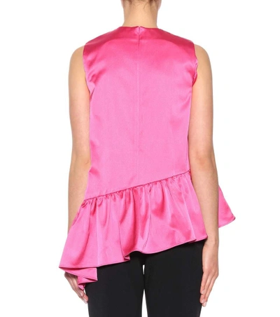 Shop Edit Satin Top In Pink