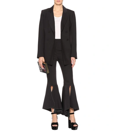 Shop Ellery Ox Bow Flared Trousers In Black