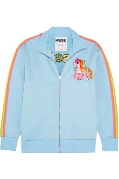 Shop Moschino + My Little Pony Embroidered Cotton-blend Jersey Sweatshirt In It44