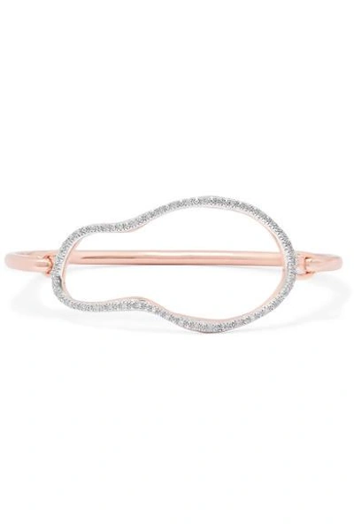 Shop Monica Vinader Riva Rose Gold Vermeil Diamond Bracelet