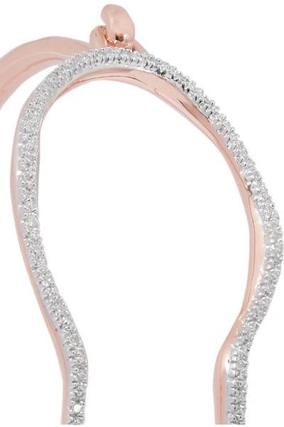 Shop Monica Vinader Riva Rose Gold Vermeil Diamond Bracelet