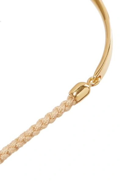Shop Monica Vinader Fiji Gold Vermeil And Woven Bracelet