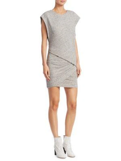 Shop Iro Balea Cotton Dress In Light Grey