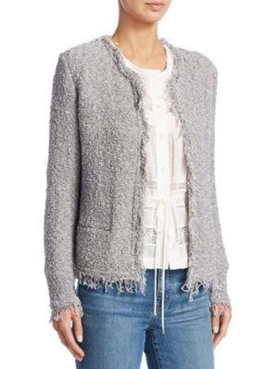 Shop Iro Shavanix Knit Jacket In Light Grey