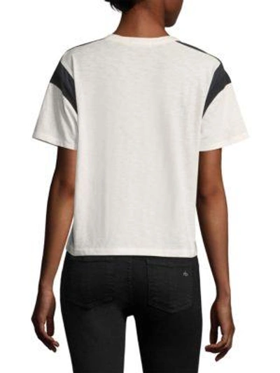 Shop Rag & Bone Panelled Tee In Eggshell