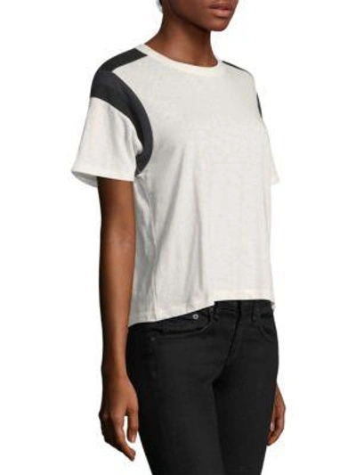 Shop Rag & Bone Panelled Tee In Eggshell