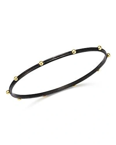 Shop Armenta 18k Yellow Gold & Blackened Sterling Silver Old World Midnight Bangle In Gold/black