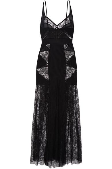 Agent Provocateur Deanna Cutout Tulle, Leavers Lace And Stretch Maxi ...