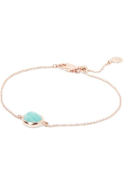 Shop Monica Vinader Siren Rose Gold Vermeil Amazonite Bracelet